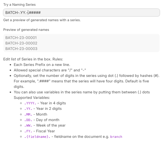 ERPNext Naming Series - Batch & Serial Numbers - Cover Image